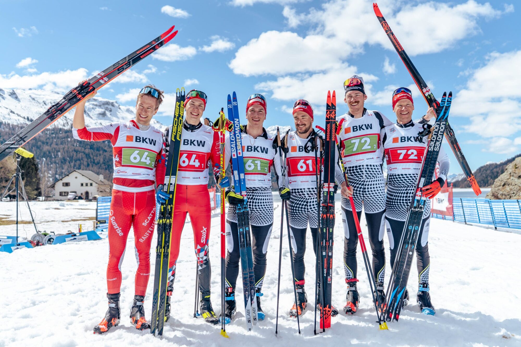 St. Moritz, Samedan und Davos holen die Teamsprint Meistertitel in Silvaplana