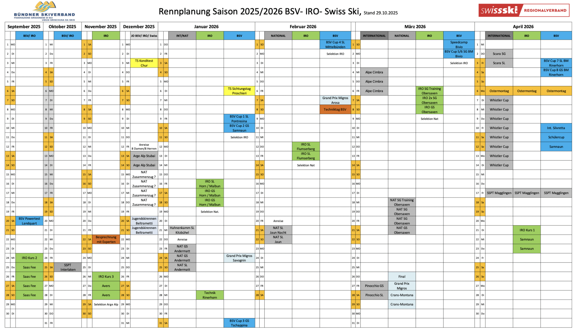 Die Rennkalender für die kommende Saison sind online 👍🥳💪🍀